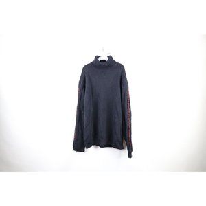Deadstock Vtg 90s Marithe Francois Girbaud Mens 2XL Spell Out Turtleneck Sweater